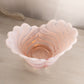 Vintage Light Pink Opalescent Leaf Vase