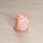 Vintage Light Small Pink Floral 3-Toed Glass Toothpick Holder