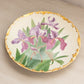 Vintage Limgoes Ceramic Hand Painted Pink & Purple Iris Plate