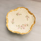 Vintage Limoges Cream Ceramic Floral Plate with Gold Edge