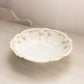 Vintage Limoges White Ceramic Bowl with Floral Designs