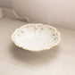 Vintage Limoges White Ceramic Bowl with Floral Designs