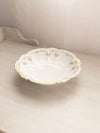 Vintage Limoges White Ceramic Bowl with Floral Designs