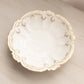 Vintage Limoges White Ceramic Bowl with Floral Designs