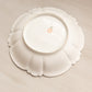 Vintage Limoges White Ceramic Bowl with Floral Designs