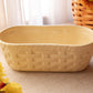 Vintage McCoy Pottery Floraline Woven Oblong Planter