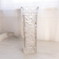 Vintage McKee Glass Innovation Clear Floral & Cane Square Vase