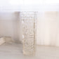Vintage McKee Glass Innovation Clear Floral & Cane Square Vase