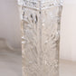Vintage McKee Glass Innovation Clear Floral & Cane Square Vase