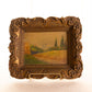 Vintage Medium Aged Landscape Painting with Ornate Frame