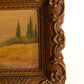 Vintage Medium Aged Landscape Painting with Ornate Frame