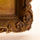 Vintage Medium Aged Landscape Painting with Ornate Frame