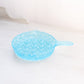 Vintage Medium Blue Glass Daisy & Button Skillet