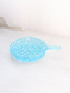 Vintage Medium Blue Glass Daisy & Button Skillet