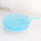 Vintage Medium Blue Glass Daisy & Button Skillet