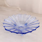 Vintage Medium Blue Glass Dish with 3 Toes