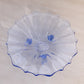 Vintage Medium Blue Glass Dish with 3 Toes