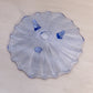 Vintage Medium Blue Glass Dish with 3 Toes
