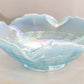 Vintage Medium Blue Iridescent Opalescent Horse Head Bowl