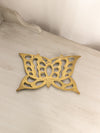 Vintage Medium Brass Butterfly Trivet