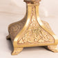 Vintage Medium Brass Candleholder with Floral Designs