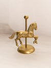 Vintage Medium Brass Carousel Horse Figurine