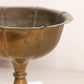 Vintage Medium Brass Compote with Marble Stone Base