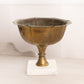 Vintage Medium Brass Compote with Marble Stone Base
