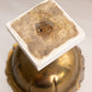 Vintage Medium Brass Compote with Marble Stone Base