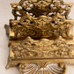 Vintage Medium Brass Ornate 2-Slot Letter Holder with Tray on Front