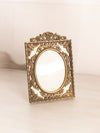 Vintage Medium Brass Picture Frame with Fancy Designs (Made in Italy)