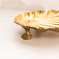 Vintage Medium Brass Shell Dish with 3 Feet