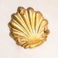 Vintage Medium Brass Shell Dish with 3 Feet