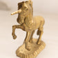 Vintage Medium Brass Unicorn Standing on Hind Legs Figurine