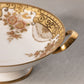 Vintage Medium Ceramic Nippon Gold Detail Floral Handled Bowl