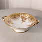 Vintage Medium Ceramic Nippon Gold Detail Floral Handled Bowl