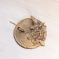 Vintage Medium Circular Brass Bird & Floral Sundial
