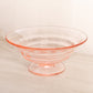 Vintage Medium Circular Pale Pink Glass Footed Bowl