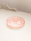 Vintage Medium Circular Shallow Pink Glass Dish