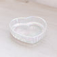 Vintage Medium Clear Iridescent Glass Heart Dish (Missing Lid)