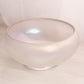 Vintage Medium Clear Iridescent Stretch Glass Footed Bowl
