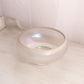 Vintage Medium Clear Iridescent Stretch Glass Footed Bowl