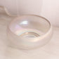 Vintage Medium Clear Iridescent Stretch Glass Footed Bowl