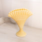 Vintage Medium Cream Matte Glass Fan Vase with Ruffle Edge