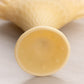 Vintage Medium Cream Matte Glass Fan Vase with Ruffle Edge