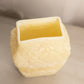 Vintage Medium Cream Milk Glass Vase with Bird Details