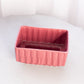 Vintage Medium Dark Pink Rectangle Pottery Planter