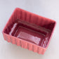 Vintage Medium Dark Pink Rectangle Pottery Planter