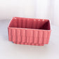 Vintage Medium Dark Pink Rectangle Pottery Planter