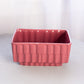 Vintage Medium Dark Pink Rectangle Pottery Planter
